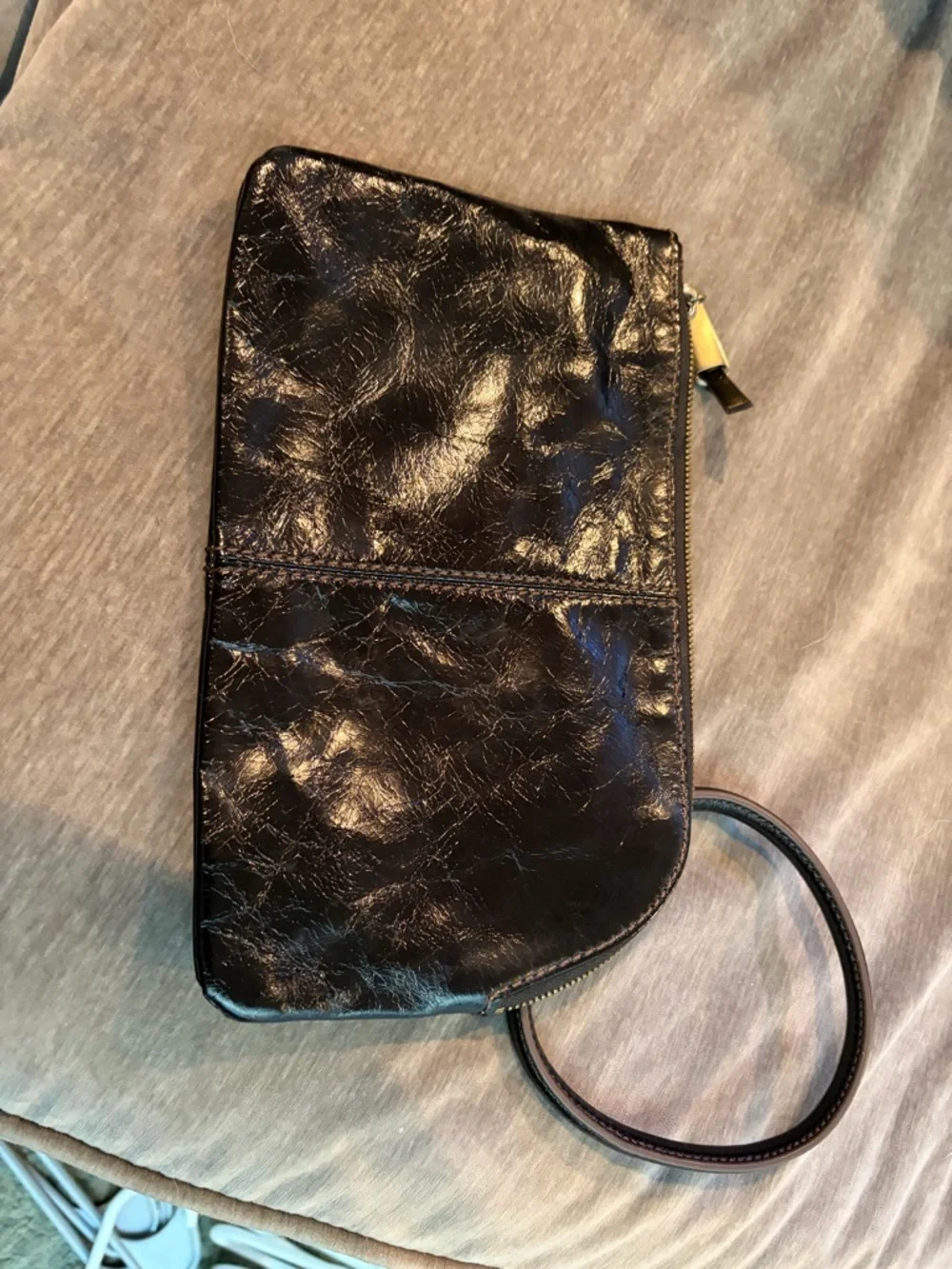 HOBO Black Leather Wristlet Clutch - Picture 2 of 4